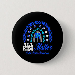 Missbrauchsbewusstsein Blaues Windrad Kinder zähle Button