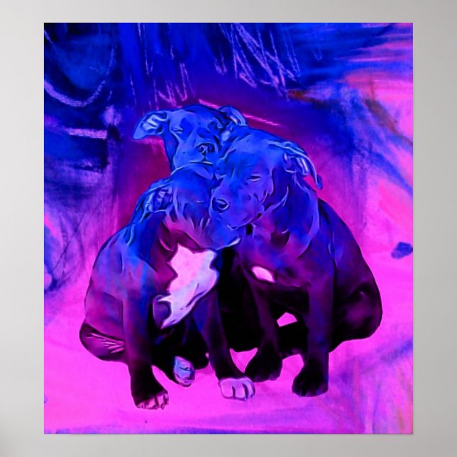 Missbrauchte Pit Bull Welpe Hunde, Glaube, Hoffnun Poster (Vorne)