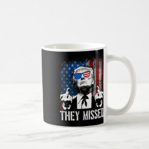 Missed Donald Trump Shot Trump 2024 US American Fl Kaffeetasse