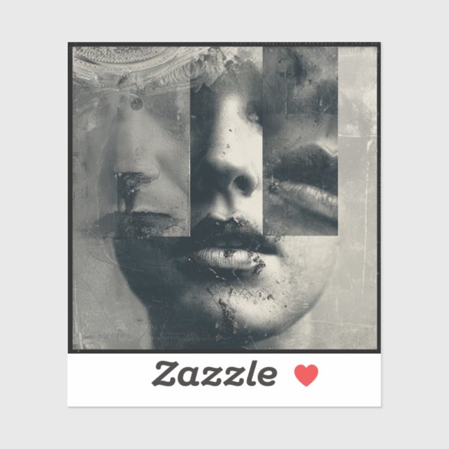 Missed Kisses — Gothic Fine Art Aufkleber (Blatt)