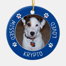 Missed Loved Custom Dog Memorial Keramik Ornament