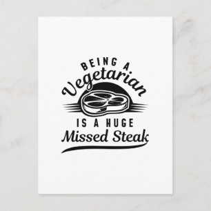 Missed Steak Postkarte