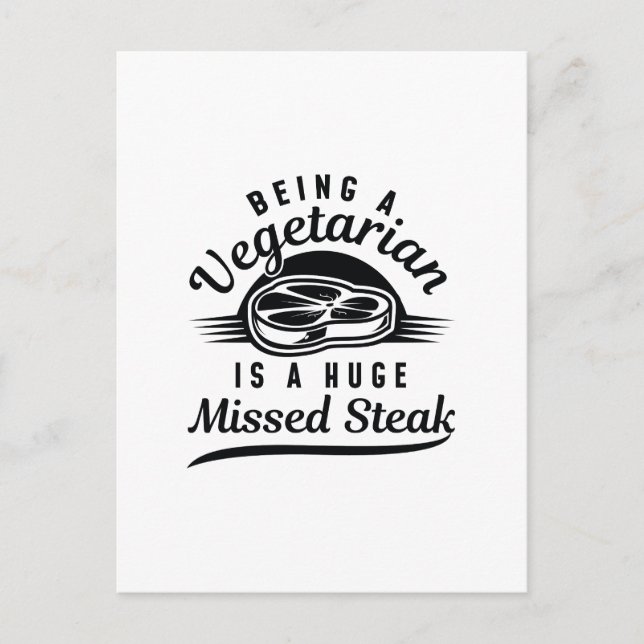 Missed Steak Postkarte (Vorderseite)