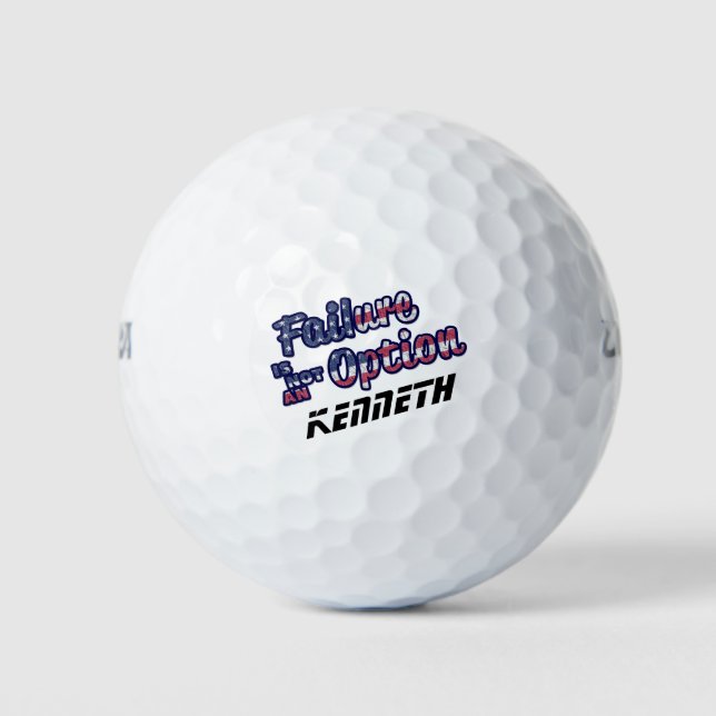 Misserfolg ist keine Option in amerikanischen Farb Golfball (Vorderseite)