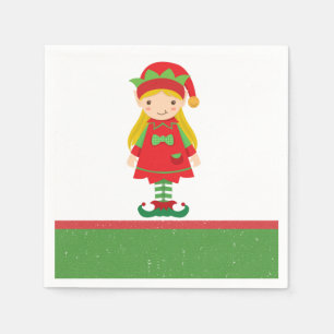 Misses Elf und Candy Canes Mittlere Geschenktasche Serviette