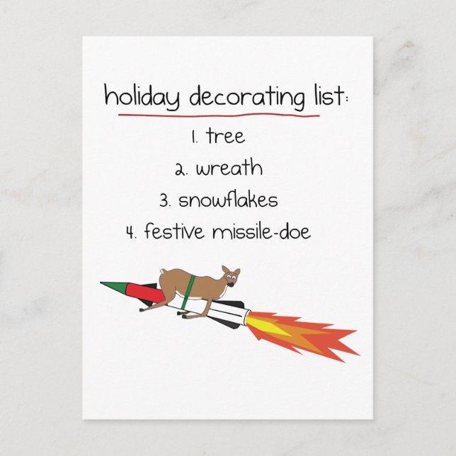 Missile-Doe - Funny Holiday Postkarten (Vorderseite)