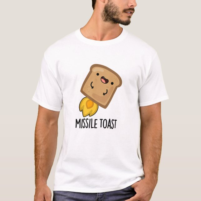 Missile Toast Funny Mistletoe Puns T-Shirt (Vorderseite)
