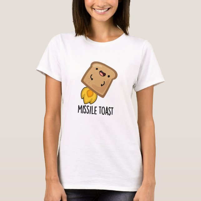 Missile Toast Funny Mistletoe Puns T-Shirt (Vorderseite)
