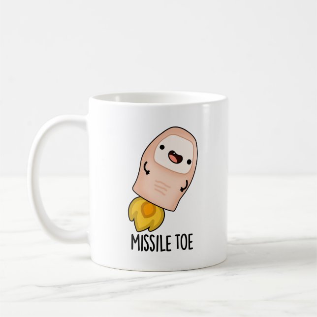 Missile Toe Funny Mistletoe Pun Kaffeetasse (Links)