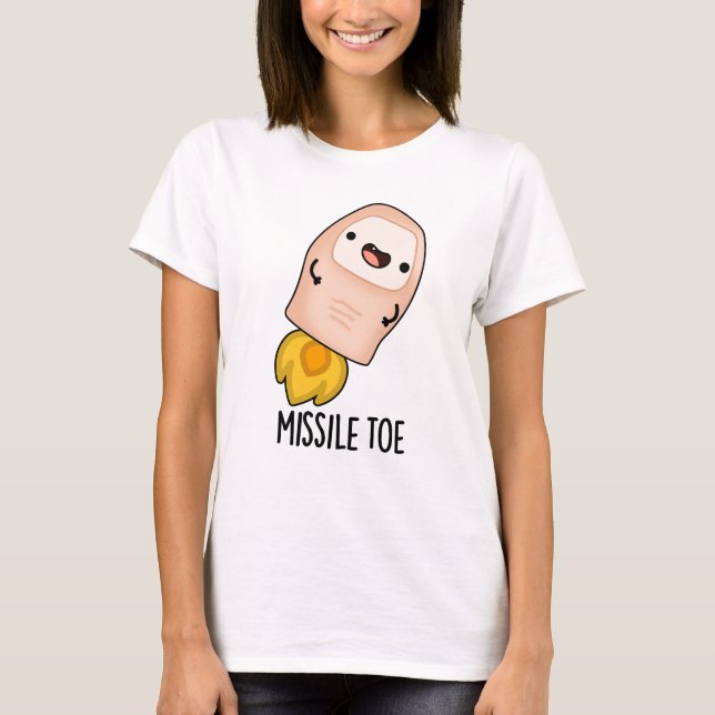 Missile Toe Funny Mistletoe Pun T-Shirt (Vorderseite)
