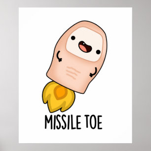Missile Toe Niedlich Mistletoe Pun Poster