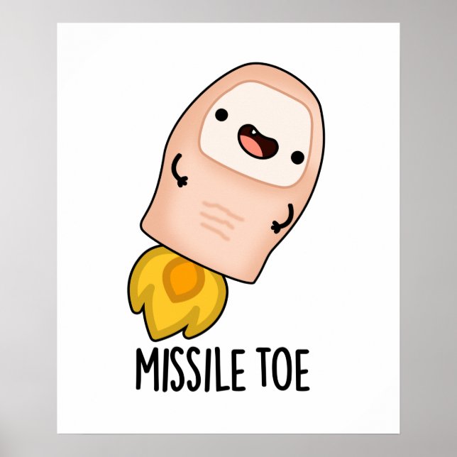 Missile Toe Niedlich Mistletoe Pun Poster (Vorne)