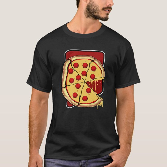 Missing Piece Pizza Slice Matching Couple Valentin T-Shirt (Vorderseite)