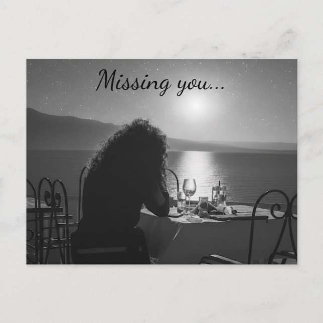 Missing you Postcard Postkarte (Vorderseite)
