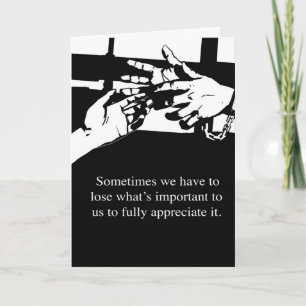 Missing you, prison greeting card. karte