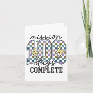 Mission 100 Tage abgeschlossen 100 Tage der Schule Karte