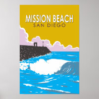 Mission Beach California Reisen Vintag