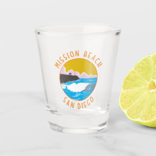 Mission Beach California Reisen Vintag Schnapsglas