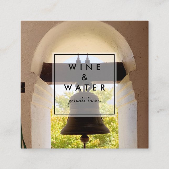 Mission Bells California Foto Reisen Tourismus Quadratische Visitenkarte (Vorderseite)