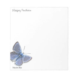 Mission Blue Butterfly Custom Notizblock