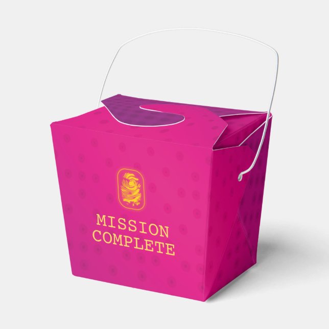 Mission Complete Spy-Party Geschenkschachtel (Vorderseite)