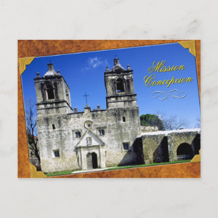 Mission Concepción in San Antonio, Texas Postkarte