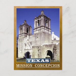 Mission Concepción in San Antonio, Texas Postkarte