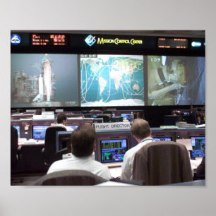 Mission Control Center (STS-102) Poster