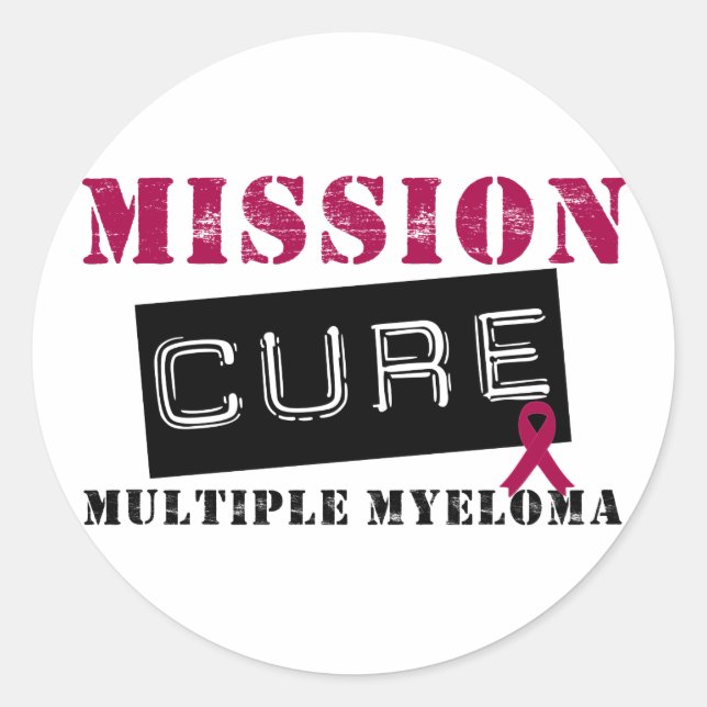 Mission Cure Multiple Myeloma Runder Aufkleber (Vorderseite)