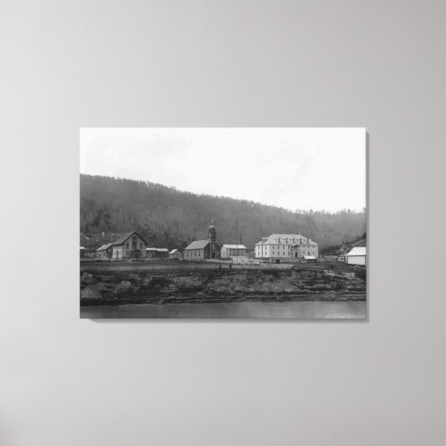 Mission des Heiligen Kreuzes im Yukon Alaska Leinwanddruck (Vorderseite)