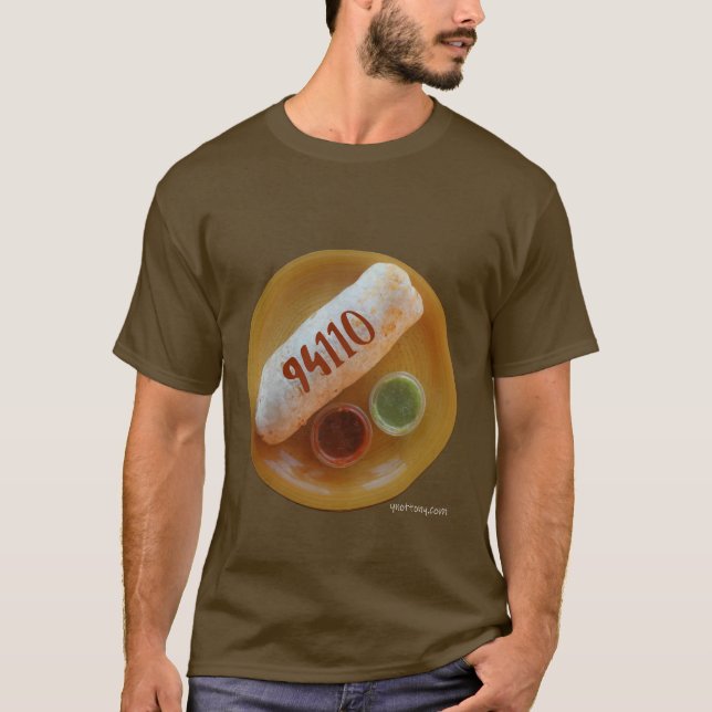 Mission District Burrito | San Francisco 94110 T-Shirt (Vorderseite)