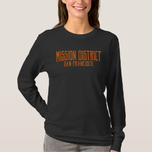 Mission District San Francisco Vintag Text Orange T-Shirt