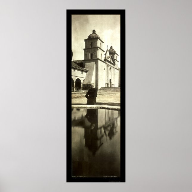 Mission Foto Santa Barbara 1908 Poster (Vorne)