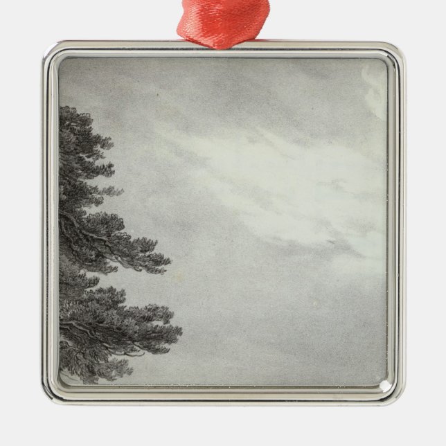 Mission in Kalifornien Silbernes Ornament (Vorne)