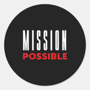 Mission Mögliche Motivierend Inspirationsschule Runder Aufkleber