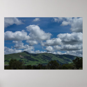 Mission Peak Hills Kalifornien Frühling Poster
