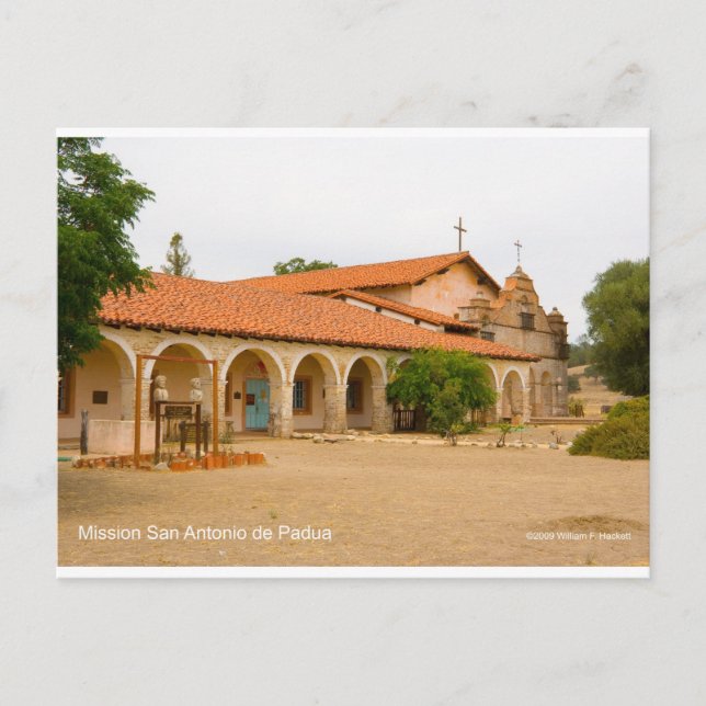 Mission San Antonio de Padua - Kalifornien Postkarte (Vorderseite)