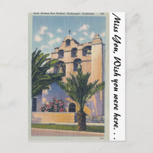 Mission San Gabriel, Kalifornien Postkarte