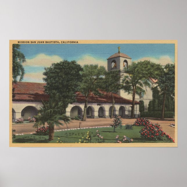 Mission San Juan Bautista, Kalifornien Poster (Vorne)