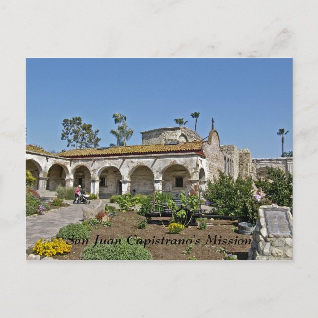 Mission San Juan Capistrano Postkarte (Vorderseite)