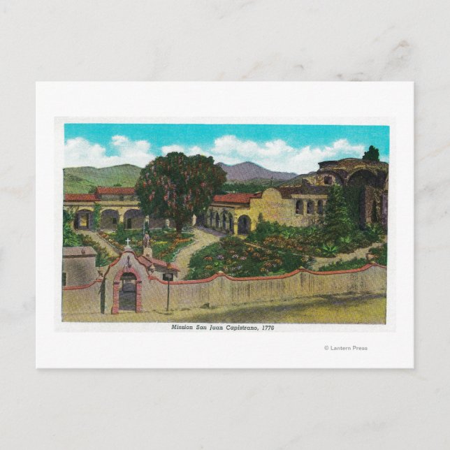 Mission San Juan Capistrano Postkarte (Vorderseite)