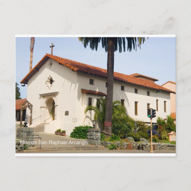 Mission San Rafael Arcángel California Postkarte (Vorderseite)