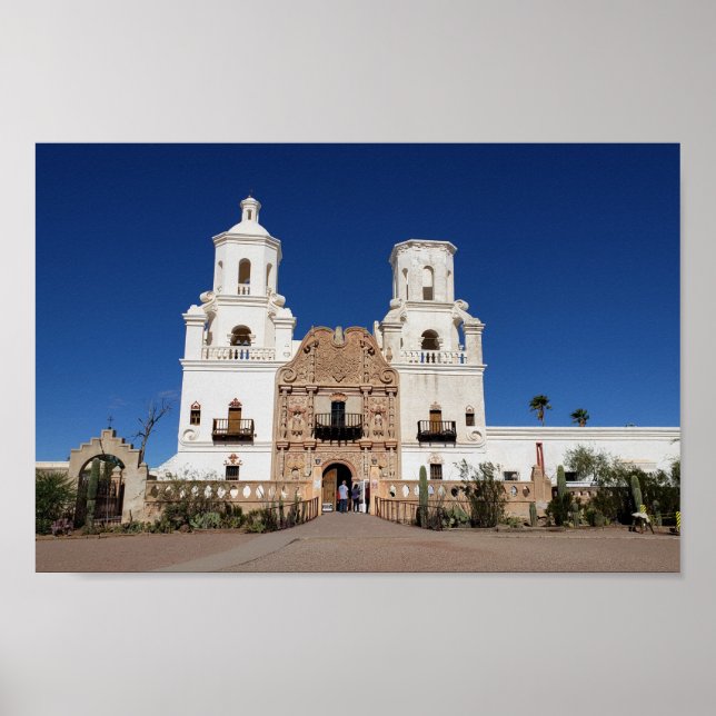 Mission San Xavier Del Bac, Tucson AZ Poster (Vorne)