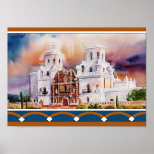 Mission San Xavier Poster