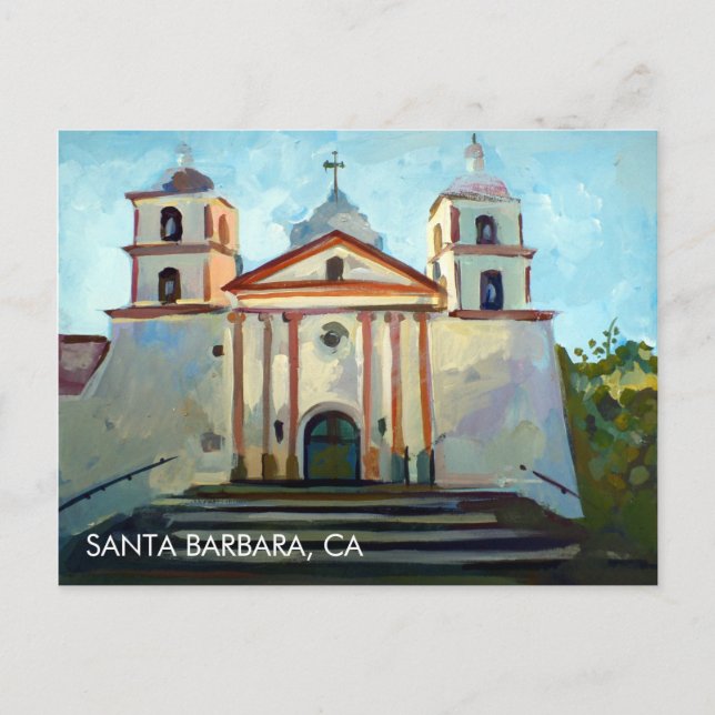 Mission Santa Barbara Postkarte (Vorderseite)