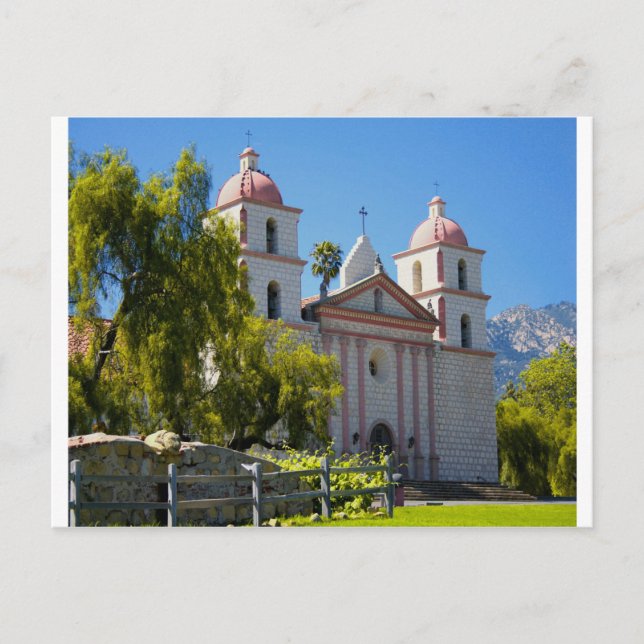 Mission Santa Barbara Postkarte (Vorderseite)