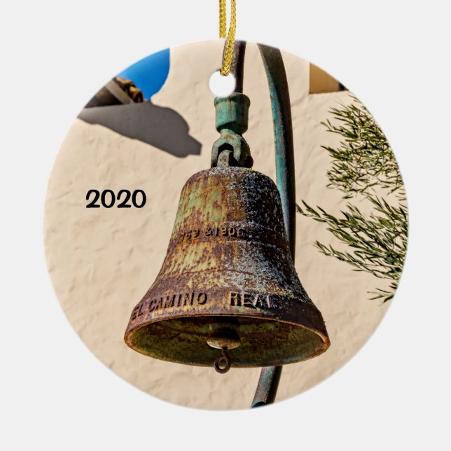 Mission Santa Inés, Solvang, Kalifornien Keramik Ornament (Vorne)