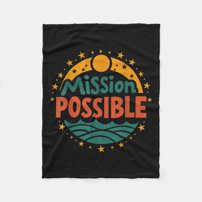 Mission Ssible Motivational Insrational School  Fleecedecke (Vorderseite)