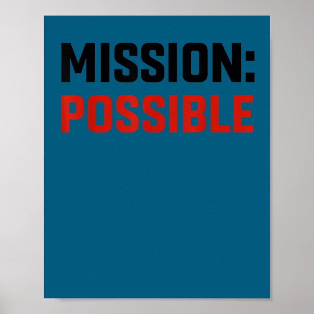Mission Ssible Motivational Insrational School  Poster (Vorne)