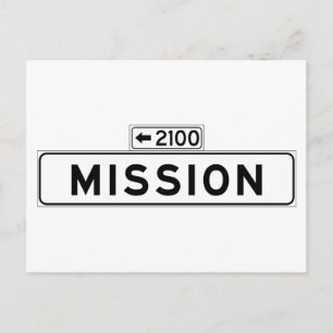 Mission St., San Francisco Street Sign Postkarte